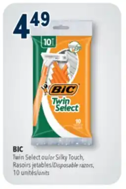Familiprix BIC Twin Select or Silky Touch, Disposable razors, 10 units offer