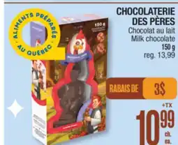 Jean Coutu CHOCOLATERIE DES PÈRES Milk chocolate offer