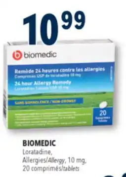 Familiprix BIOMEDIC, Loratadine, Allergies, 10 mg, 20 tablets offer