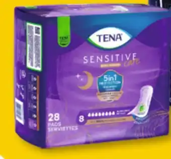 Familiprix Tena Sensitive Care Extra Coverage overnight pads 28un offer