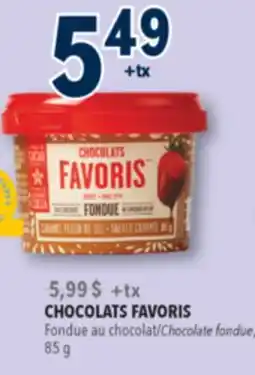 Familiprix CHOCOLATS FAVORIS Chocolate fondue offer