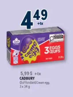 Familiprix CADBURY, Cream egg offer