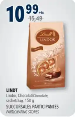 Familiprix LINDT Lindor Chocolate, bag, 150g offer