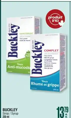 Jean Coutu BUCKLEY Syrup offer