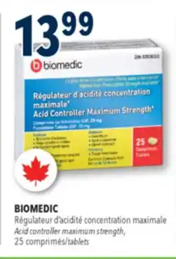 Familiprix BIOMEDIC, Acid controller maximum strength, 25 tablets offer
