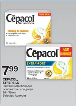 Brunet CÉPACOL, STREPSILS Pastilles sélectionnées pour les maux de gorge offer