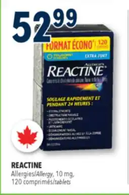 Familiprix REACTINE, Allergy, 10 mg, 120 tablets offer