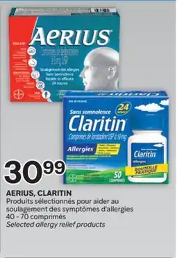 Brunet AERIUS, CLARITIN Produits sélectionnés pour aider au soulagement des symptômes d'allergies offer