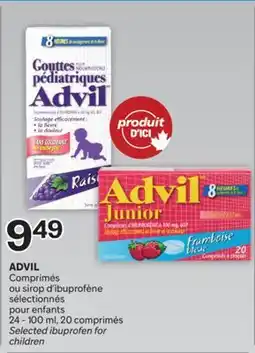 Brunet ADVIL Comprimés ou sirop d' ibuprofène sélectionnés pour enfants offer