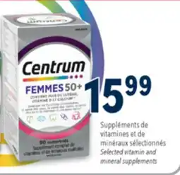 Familiprix CENTRUM, Selected mineral supplements offer
