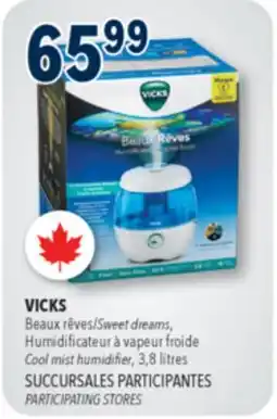 Familiprix VICKS Sweet dreams, Cool mist humidifier, 3,8litres offer