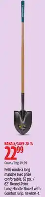 Canadian Tire YARDWORKS 62˝ Round-Point Long-Handle Shovel with Comfort Grip offer