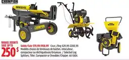 Canadian Tire Champion Selected Log Splitters, Tiller, Compactor or Shredder/Chipper offer