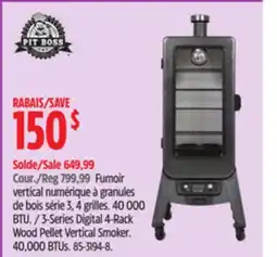 Canadian Tire Pit Boss 3-Series Digital 4-Rack Wood Pellet Vertical Smoker offer