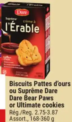Giant Tiger Dare Bear Paws or Ultimate cookies offer