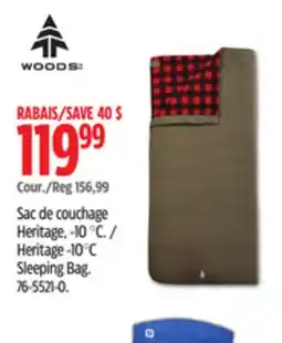 Canadian Tire Woods Heritage -10°C Sleeping Bag offer