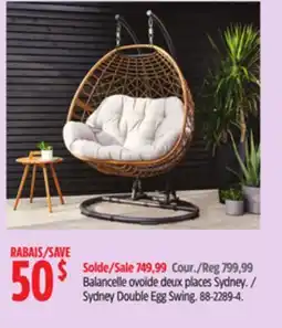 Canadian Tire CANVAS Sydney Double Egg Swing offer