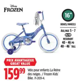 Canadian Tire Disney Frozen Kids' Bike offer