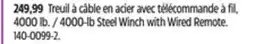 Canadian Tire 4000-lb Steel Winch with Wired Remote offer