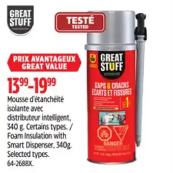 Canadian Tire Great Stuff Foam Insulation with Smart Dispenser offer