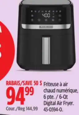 Canadian Tire Black & Decker 6-Qt Digital Air Fryer offer