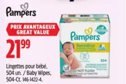 Canadian Tire Pampers Baby Wipes, 504-Ct offer