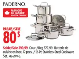 Canadian Tire PADERNO 12-Pc Stainless-Steel Cookware Set offer