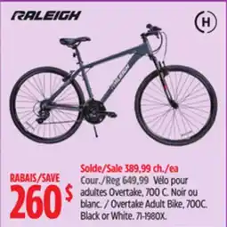 Canadian Tire Raleigh Overtake Adult Bike, 700C. Black or White offer