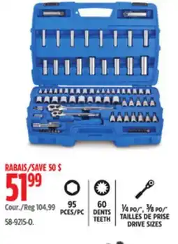 Canadian Tire TAILLES DE PRISE DRIVE SIZES offer