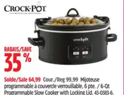 Canadian Tire Crock-Pot Programmable Slow Cooker with Locking Lid offer
