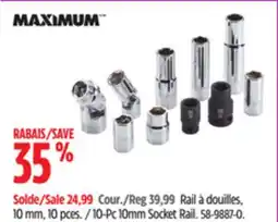 Canadian Tire MAXIMUM 10-Pc 10mm Socket Rail offer