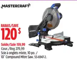 Canadian Tire Mastercraft 10˝ Compound Mitre Saw offer