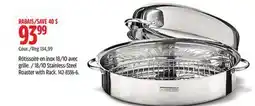 Canadian Tire Lagostina 18/10 Stainless-Steel Roaster with Rack offer