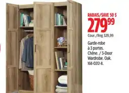 Canadian Tire Sauder 3-Door Wardrobe offer