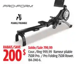 Canadian Tire ProForm Pro Folding 750R Rower offer