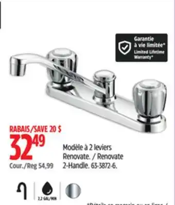 Canadian Tire Danze Renovate 2-Handle offer