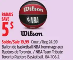Canadian Tire Wilson NBA Team Tribute Toronto Raptors Basketball offer