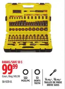 Canadian Tire Stanley Professional Grade Black Chrome Socket Set offer
