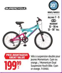 Canadian Tire Supercycle Momentum Dual Suspension Youth Bike offer