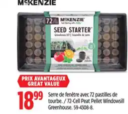 Canadian Tire MCKENZIE 72-Cell Peat Pellet Windowsill Greenhouse offer