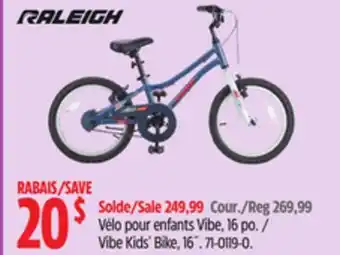Canadian Tire Raleigh Vibe Kids' Bike, 16˝ offer
