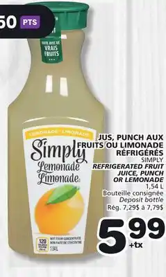 Marches Tradition SIMPLY REFRIGERATED FRUIT JUICE, PUNCH OR LEMONADE offer