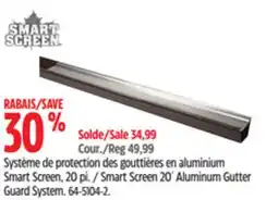 Canadian Tire Smart Screen 20´ Aluminum Gutter Guard System offer
