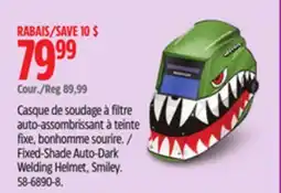 Canadian Tire Fixed-Shade Auto-Dark Welding Helmet, Smiley offer
