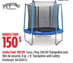 Canadian Tire JumpTek 8´ Trampoline with Safety Enclosure offer