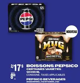 Provigo BOISSONS PEPSICO, 12X355 ML | PEPSICO BEVERAGES offer