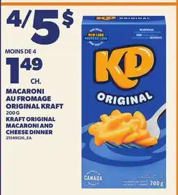 Provigo MACARONI AU FROMAGE ORIGINAL KRAFT, 200 G | KRAFT ORIGINAL MACARONI AND CHEESE DINNER offer