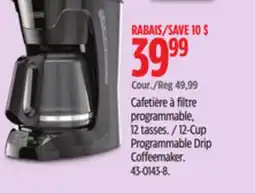 Canadian Tire Black & Decker 12-Cup Programmable Drip Coffeemaker offer