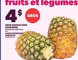 Provigo GROS ANANAS SANS COURONNE | LARGE CROWNLESS PINEAPPLE offer