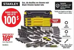 Canadian Tire Stanley Black Chrome Socket Sets offer
